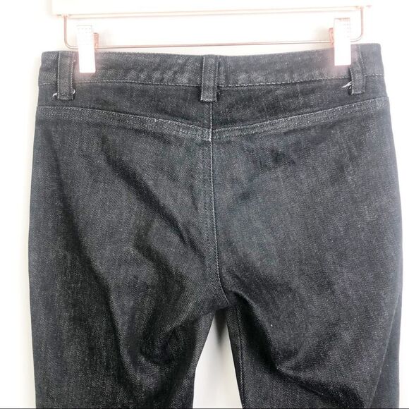 THEORY | Lace Up Bootcut Black Denim Jeans Tie Low Rise Women’s Size 4 - Picture 9 of 9